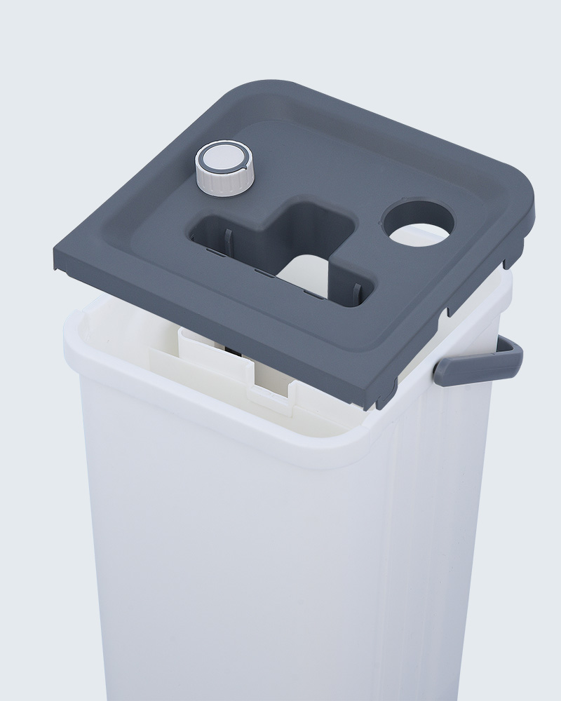 きれいな水と汚い水の分離モップバケツセット